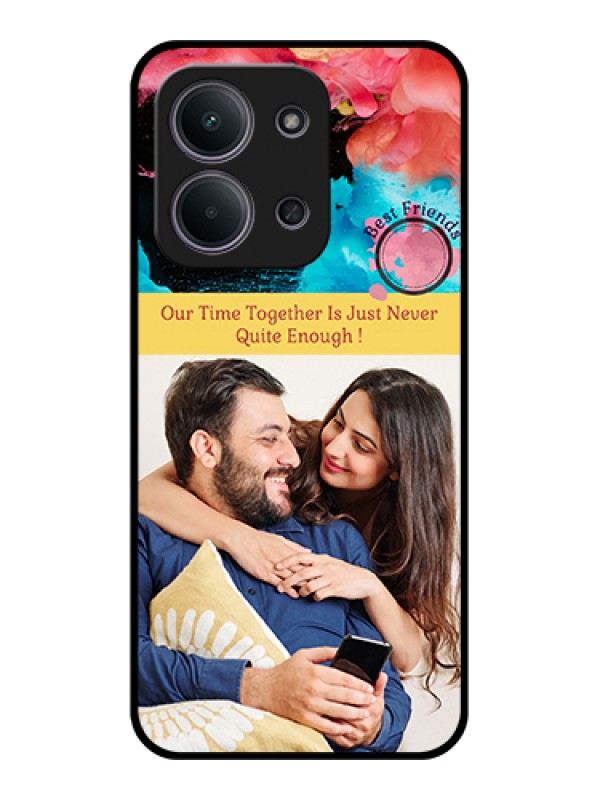 Custom Xiaomi Redmi 15C 5G Custom Glass Phone Case - Quote With Acrylic Painting Design