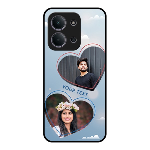 Xiaomi Redmi 15C 5G Custom Glass Phone Case - Blue Color Couple Design Xiaomi Redmi 15C 5G Custom Glass Phone Case - Blue Color Couple Design