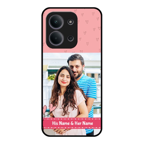 Xiaomi Redmi 15C 5G Custom Glass Phone Case - Love Design Peach Color Xiaomi Redmi 15C 5G Custom Glass Phone Case - Love Design Peach Color