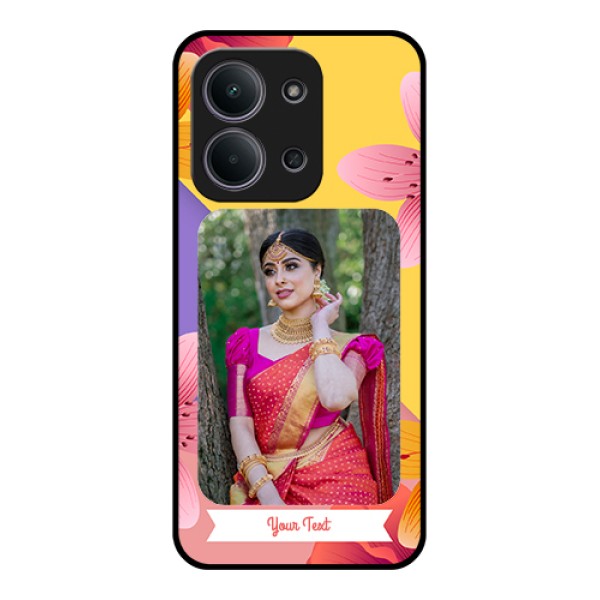Xiaomi Redmi 15C 5G Custom Glass Phone Case - 3 Image With Vintage Floral Design Xiaomi Redmi 15C 5G Custom Glass Phone Case - 3 Image With Vintage Floral Design