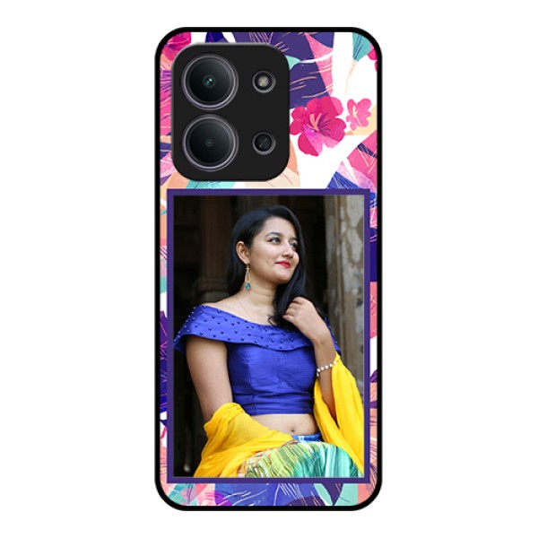 Xiaomi Redmi 15C 5G Custom Glass Phone Case - Abstract Floral Design Xiaomi Redmi 15C 5G Custom Glass Phone Case - Abstract Floral Design