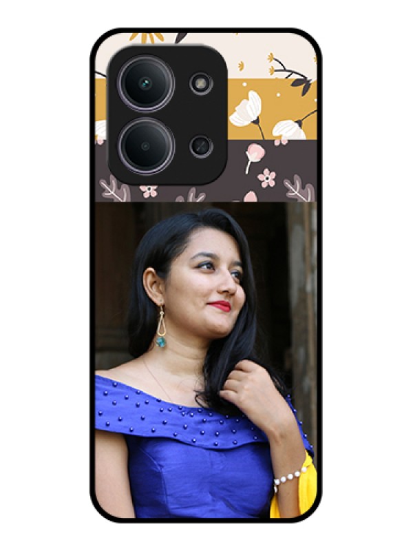 Custom Xiaomi Redmi 15C 5G Custom Glass Phone Case - Stylish Floral Design