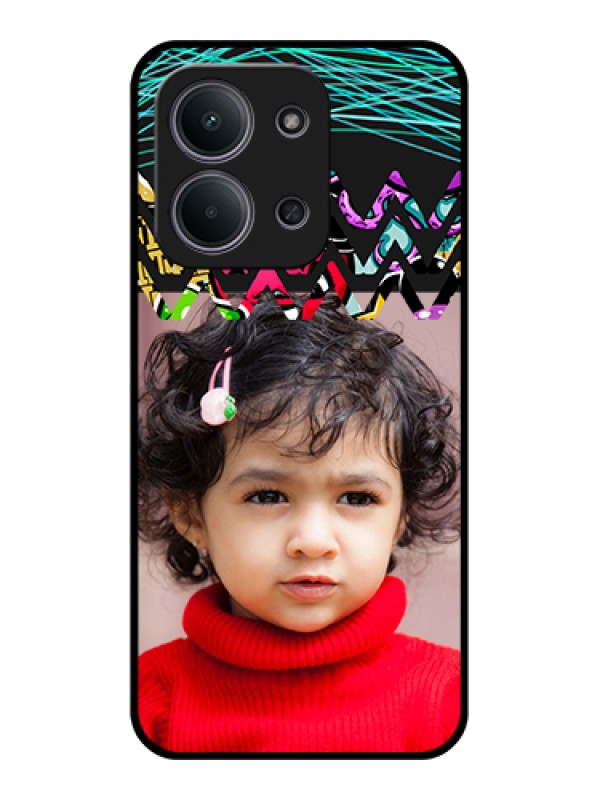 Custom Xiaomi Redmi 15C 5G Custom Glass Phone Case - Neon Abstract Design
