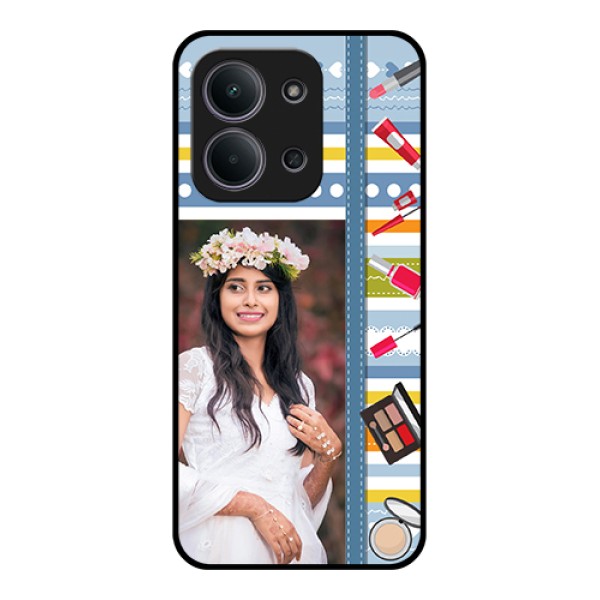 Xiaomi Redmi 15C 5G Custom Glass Phone Case - Makeup Icons Design
