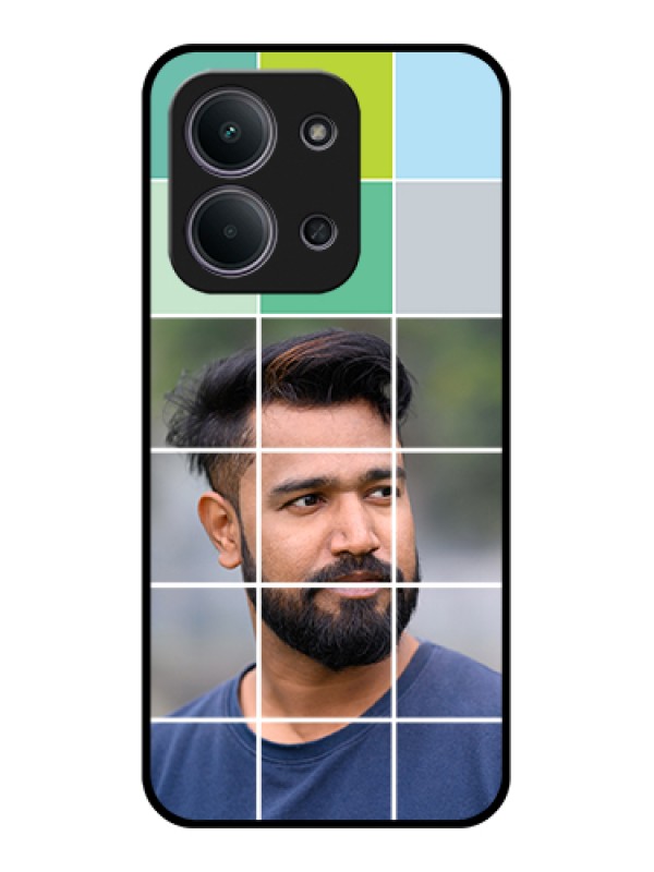 Custom Xiaomi Redmi 15C 5G Custom Glass Phone Case - With White Box Pattern