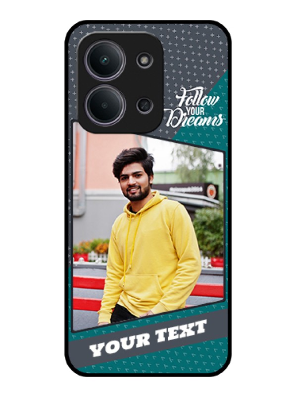 Custom Xiaomi Redmi 15C 5G Custom Glass Phone Case - Background Pattern Design With Quote