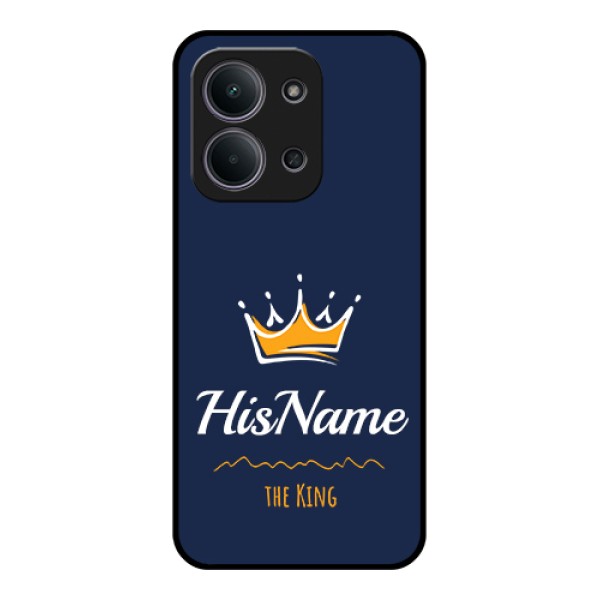 Xiaomi Redmi 15C 5G Custom Glass Phone Case - King With Name Design Xiaomi Redmi 15C 5G Custom Glass Phone Case - King With Name Design