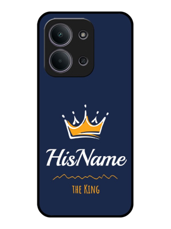 Custom Xiaomi Redmi 15C 5G Custom Glass Phone Case - King With Name Design
