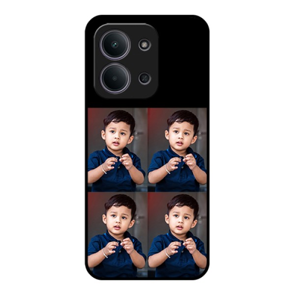 Xiaomi Redmi 15C 5G Custom Glass Phone Case - 4 Image Holder Design