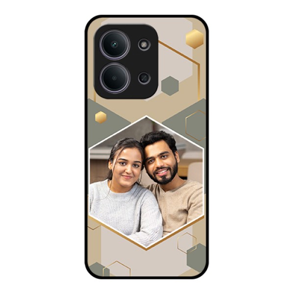Xiaomi Redmi 15C 5G Custom Glass Phone Case - Stylish Hexagon Pattern Design