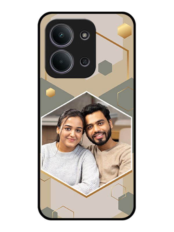 Custom Xiaomi Redmi 15C 5G Custom Glass Phone Case - Stylish Hexagon Pattern Design