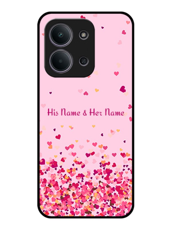 Custom Xiaomi Redmi 15C 5G Custom Glass Phone Case - Floating Hearts Design