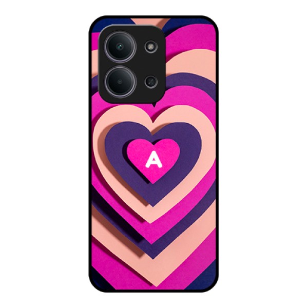 Xiaomi Redmi 15C 5G Custom Glass Phone Case - Cute Heart Pattern Design Xiaomi Redmi 15C 5G Custom Glass Phone Case - Cute Heart Pattern Design
