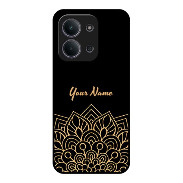 Xiaomi Redmi 15C 5G Custom Glass Phone Case - Golden Mandala Design