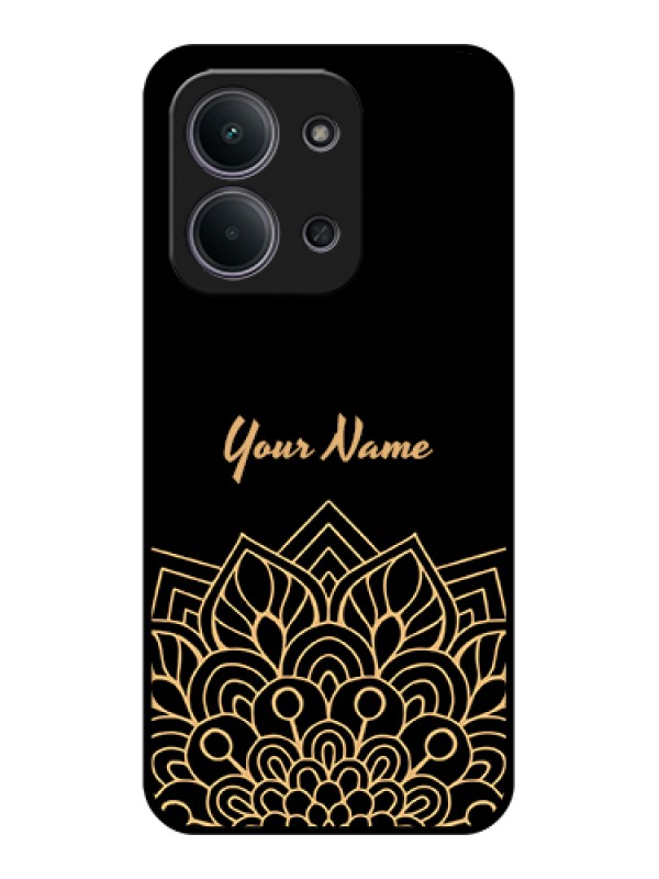 Custom Xiaomi Redmi 15C 5G Custom Glass Phone Case - Golden Mandala Design