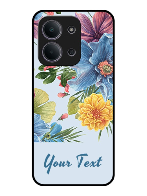 Custom Xiaomi Redmi 15C 5G Custom Glass Phone Case - Stunning Watercolored Flowers Painting Design