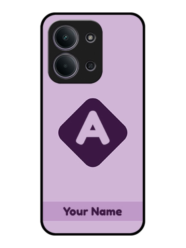 Custom Xiaomi Redmi 15C 5G Custom Glass Phone Case - Custom Letter In Curved Badge Design