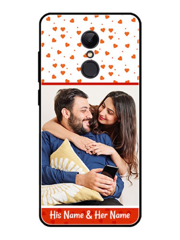 Custom Redmi 5 Custom Glass Phone Case  - Orange Love Symbol Design