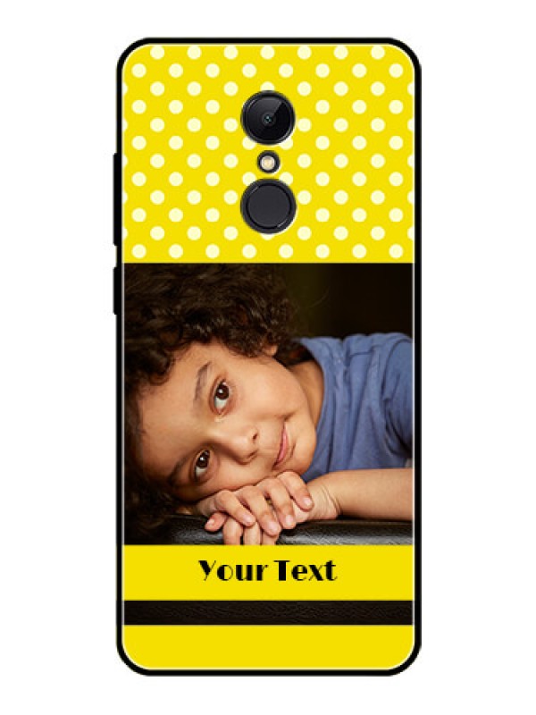 Custom Redmi 5 Custom Glass Phone Case  - Bright Yellow Case Design