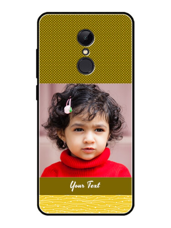 Custom Redmi 5 Custom Glass Phone Case  - Simple Green Color Design