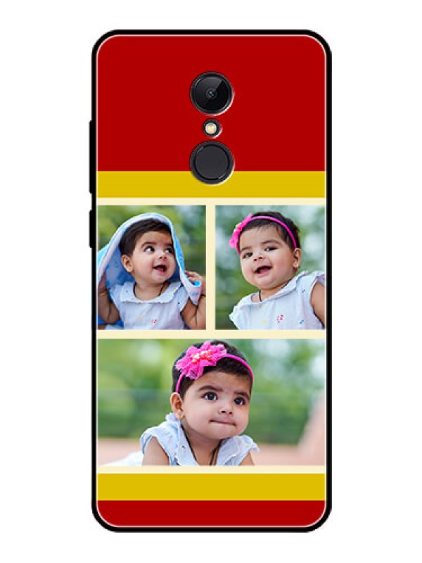 Custom Redmi 5 Custom Glass Mobile Case  - Multiple Pic Upload Design