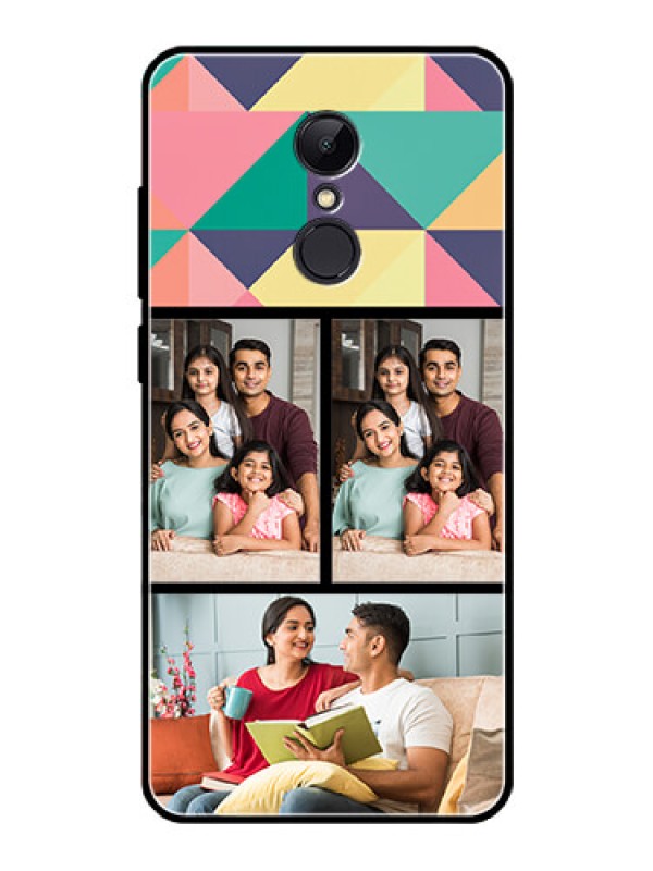 Custom Redmi 5 Custom Glass Phone Case  - Bulk Pic Upload Design