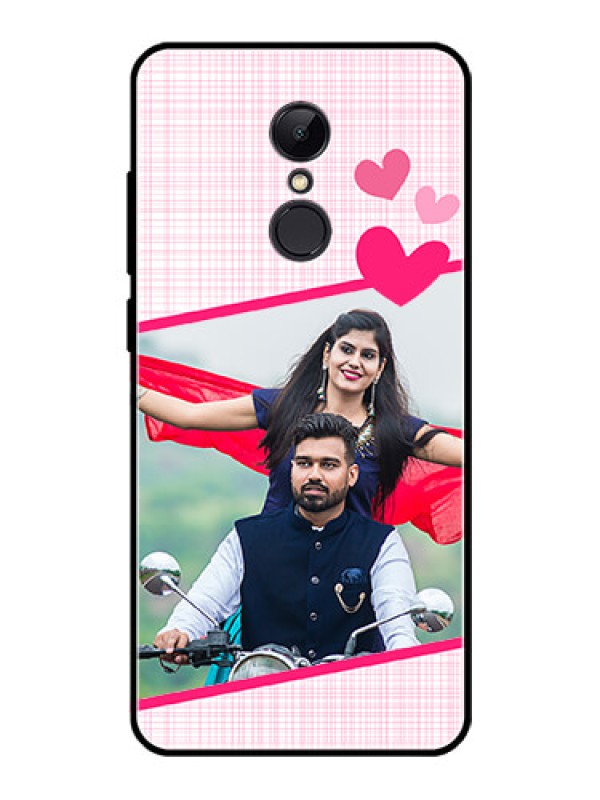 Custom Redmi 5 Custom Glass Phone Case  - Love Shape Heart Design