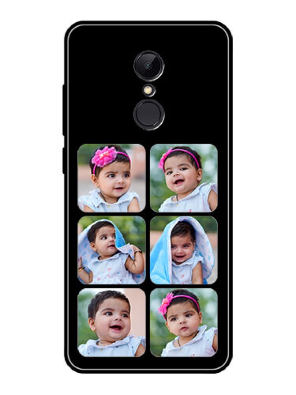 Custom Redmi 5 Photo Printing on Glass Case  - Multiple Pictures Design