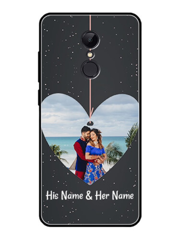 Custom Redmi 5 Custom Glass Phone Case  - Hanging Heart Design