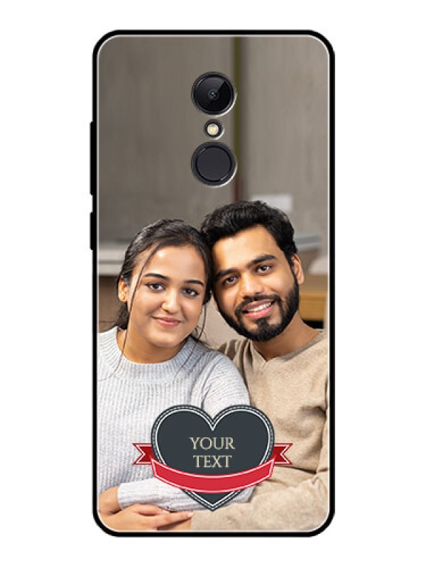 Custom Redmi 5 Custom Glass Phone Case  - Just Married Couple Design