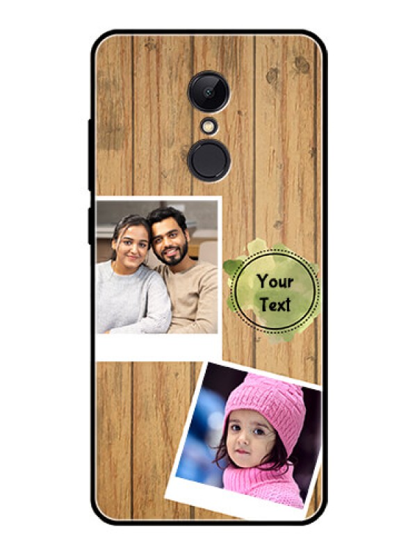 Custom Redmi 5 Custom Glass Phone Case  - Wooden Texture Design