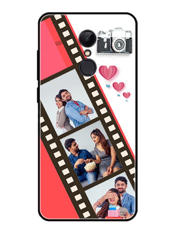 Custom Redmi 5 Personalized Glass Phone Case  - 3 Image Holder with Film Reel