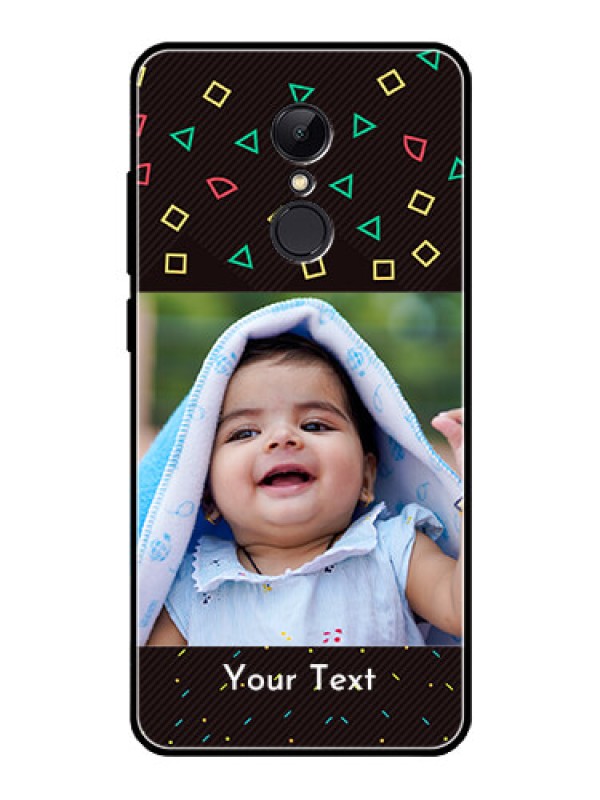 Custom Redmi 5 Custom Glass Phone Case  - with confetti birthday design