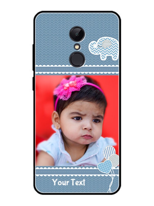 Custom Redmi 5 Photo Printing on Glass Case  - with Kids Pattern Design