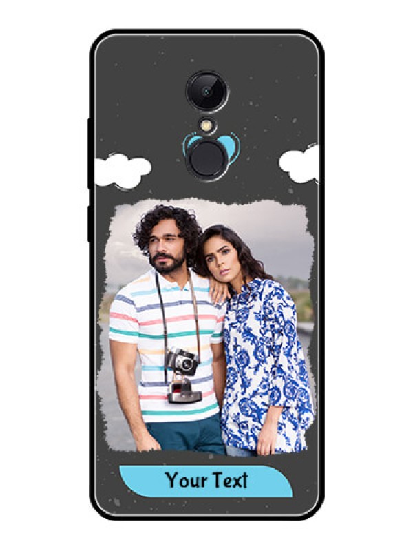 Custom Redmi 5 Custom Glass Phone Case  - Splashes with love doodles Design