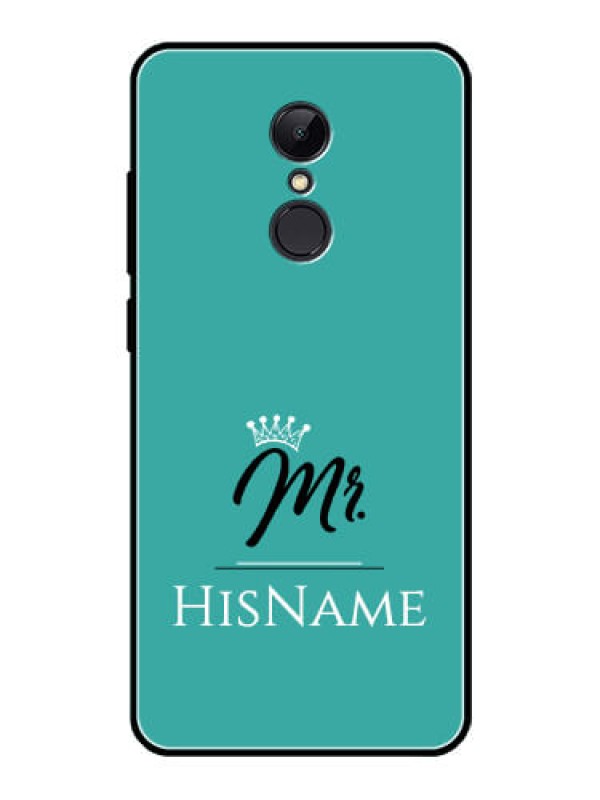 Custom Redmi 5 Custom Glass Phone Case Mr with Name