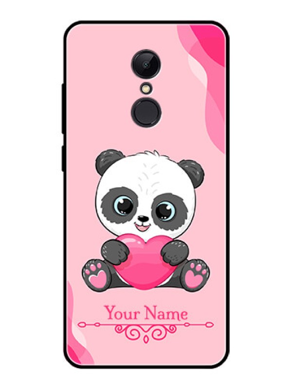Custom Xiaomi Redmi 5 Custom Glass Mobile Case - Cute Panda Design