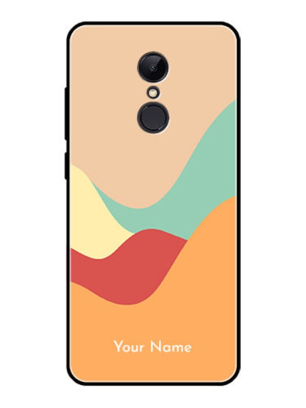 Custom Xiaomi Redmi 5 Personalized Glass Phone Case - Ocean Waves Multi-colour Design