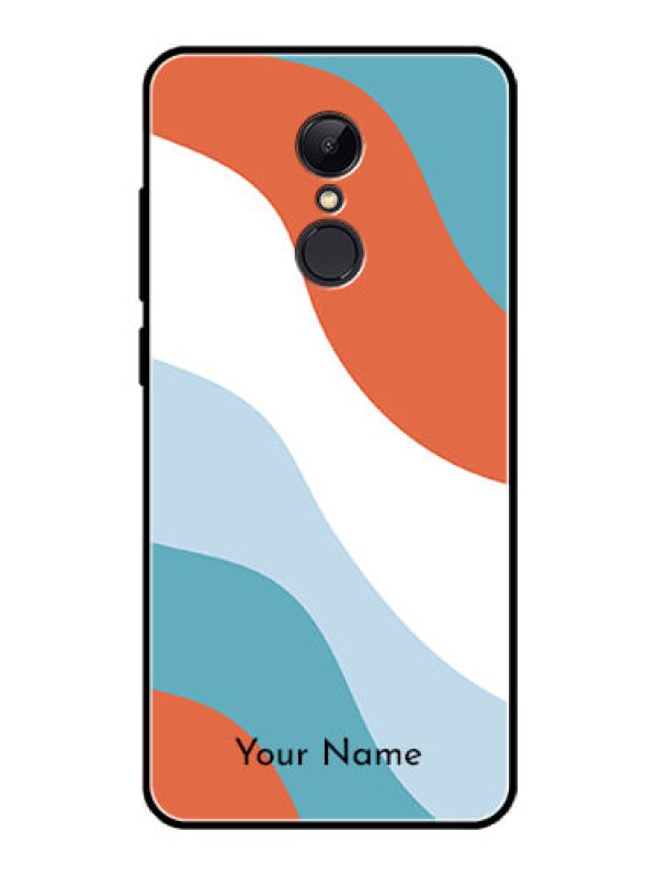 Custom Xiaomi Redmi 5 Custom Glass Mobile Case - coloured Waves Design