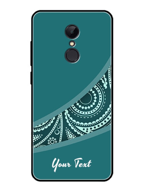 Custom Xiaomi Redmi 5 Photo Printing on Glass Case - semi visible floral Design