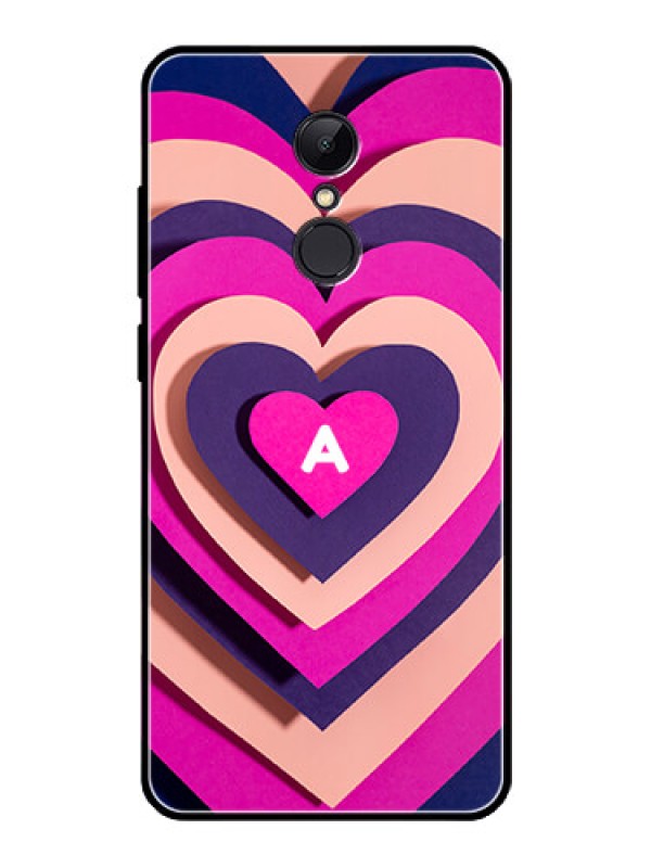 Custom Xiaomi Redmi 5 Custom Glass Mobile Case - Cute Heart Pattern Design