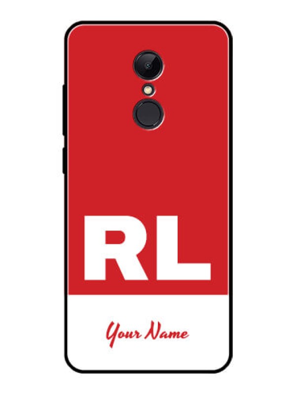 Custom Xiaomi Redmi 5 Personalized Glass Phone Case - dual tone custom text Design