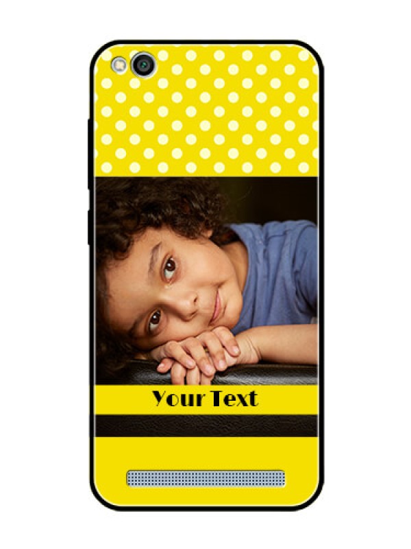 Custom Redmi 5A Custom Glass Phone Case  - Bright Yellow Case Design