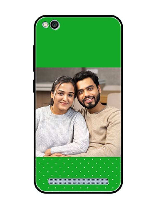 Custom Redmi 5A Personalized Glass Phone Case  - Green Pattern Design