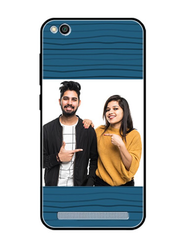 Custom Redmi 5A Custom Glass Phone Case  - Blue Pattern Cover Design