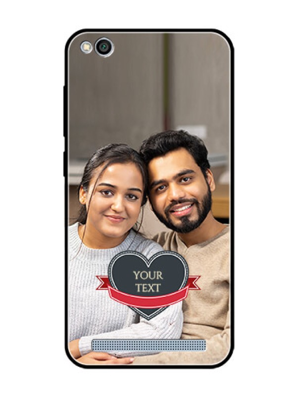 Custom Redmi 5A Custom Glass Phone Case  - Just Married Couple Design