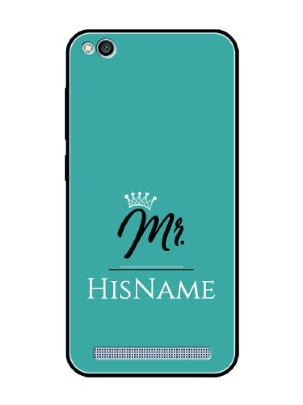 Custom Redmi 5A Custom Glass Phone Case Mr with Name