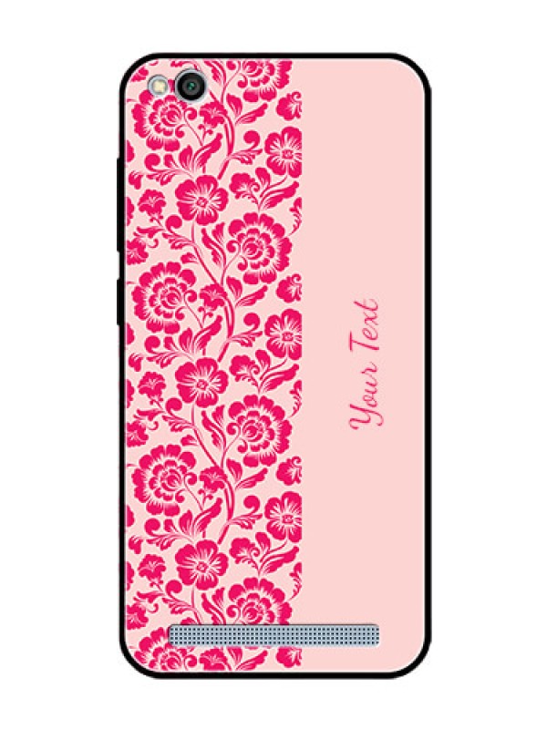 Custom Xiaomi Redmi 5A Custom Glass Phone Case - Attractive Floral Pattern Design