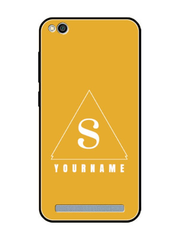 Custom Xiaomi Redmi 5A Personalized Glass Phone Case - simple triangle Design
