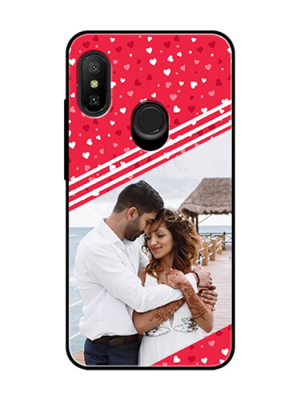 Custom Redmi 6 Pro Custom Glass Mobile Case  - Valentines Gift Design
